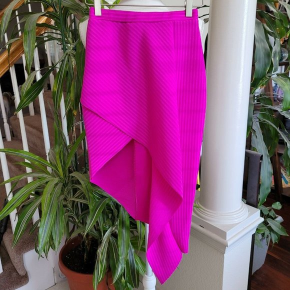 ASOS Dresses & Skirts - ASOS Bandage Skirt Petite Asymmetrical Hot Pink 0